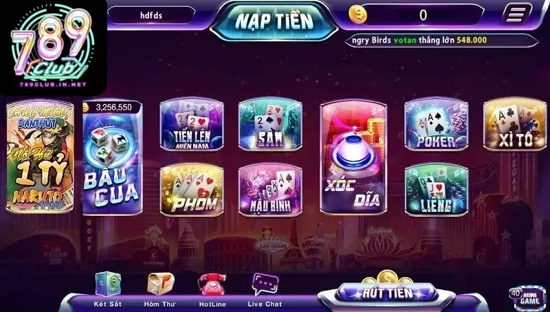 Các game bài nổi bật tại 789club